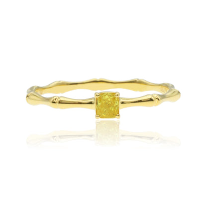 14K/18K GOLD 0.13 CTW YELLOW DIAMOND RING