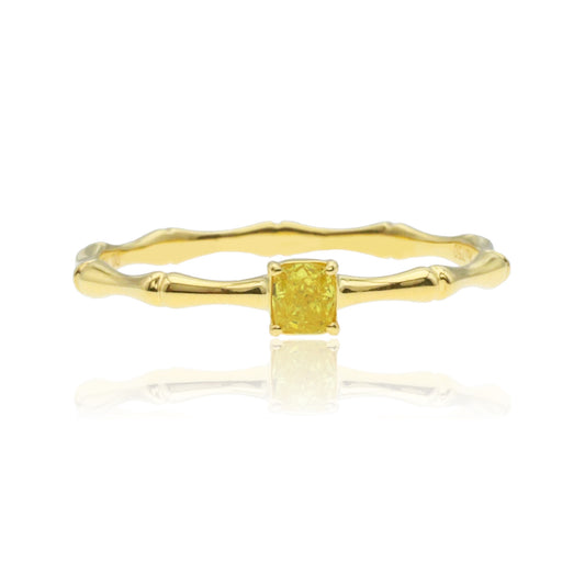 14K/18K GOLD 0.13 CTW YELLOW DIAMOND RING