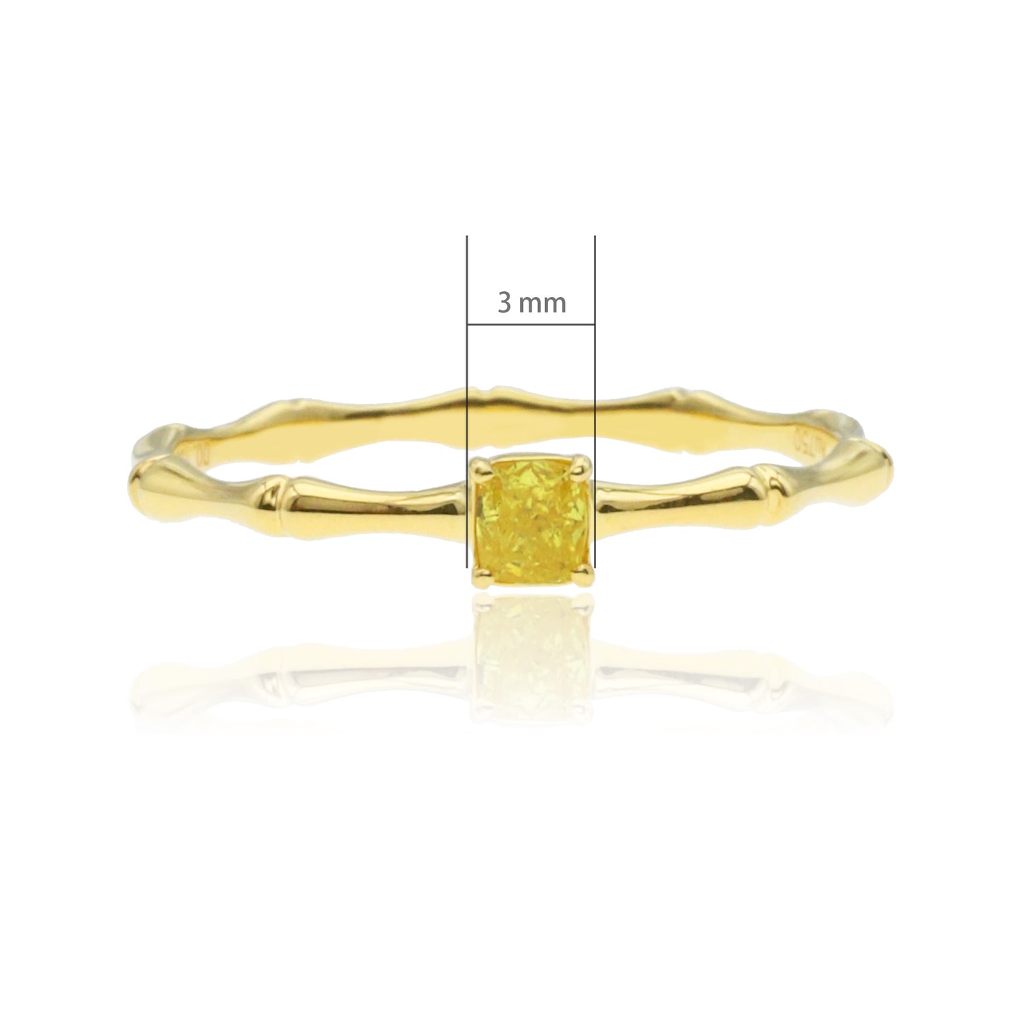 14k/18k gold 0.13 ctw yellow diamond ring