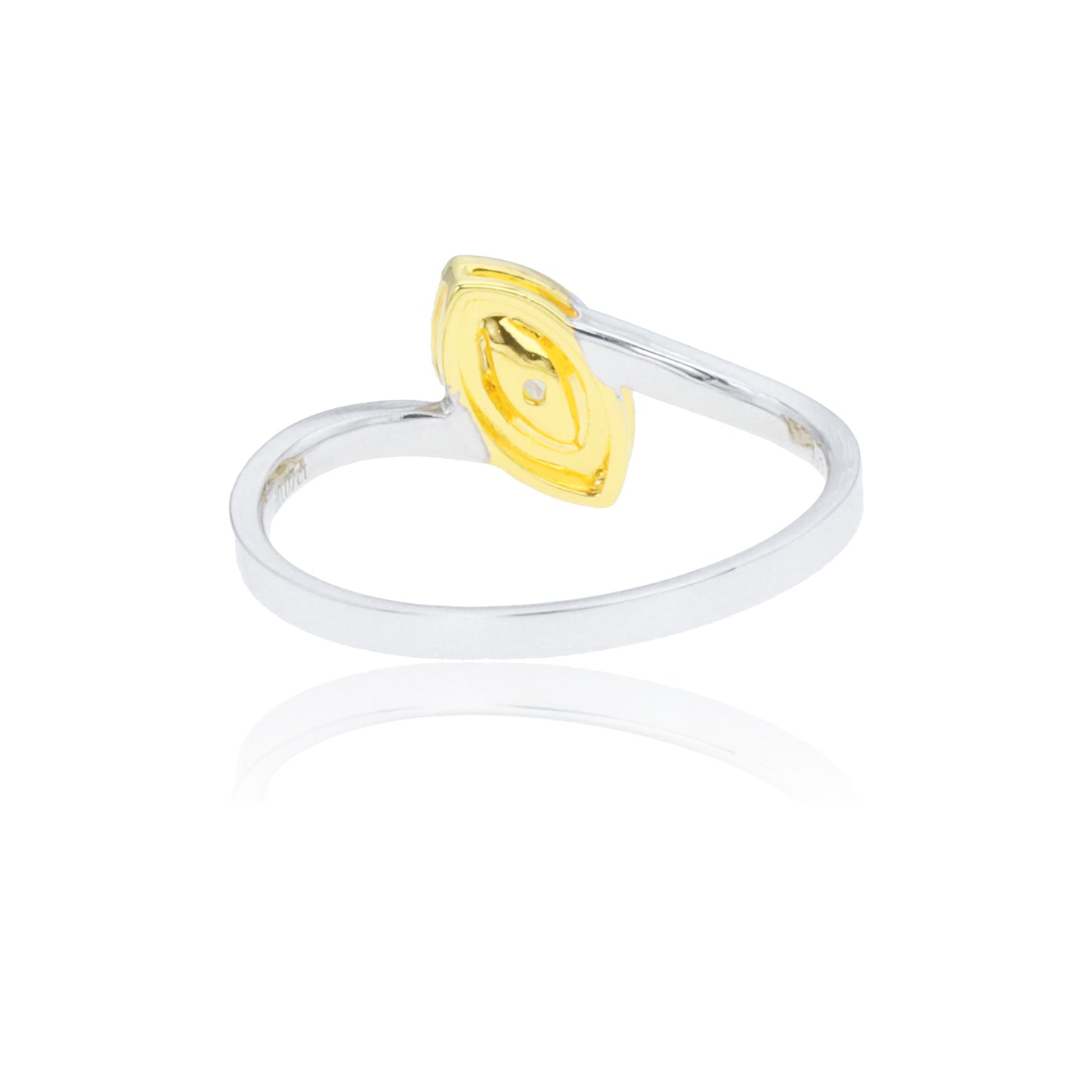 14k/18k white gold 0.24 ctw yellow diamond & diamond ring