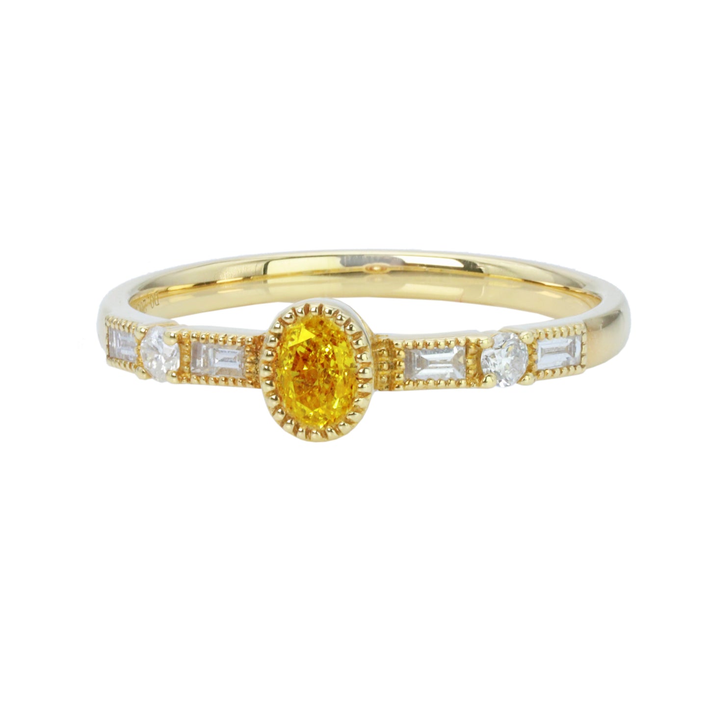 14k/18k gold 0.34 ctw yellow diamond & diamond ring