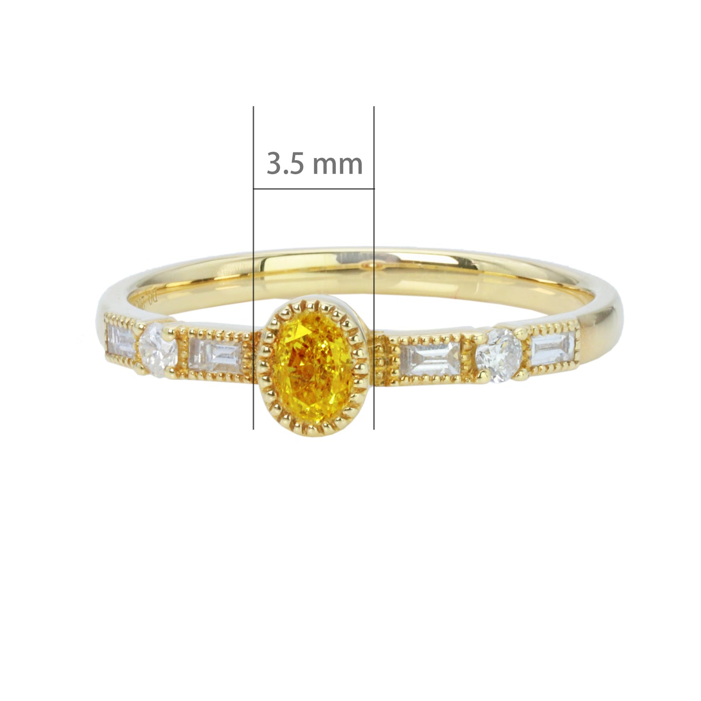 14k/18k gold 0.34 ctw yellow diamond & diamond ring