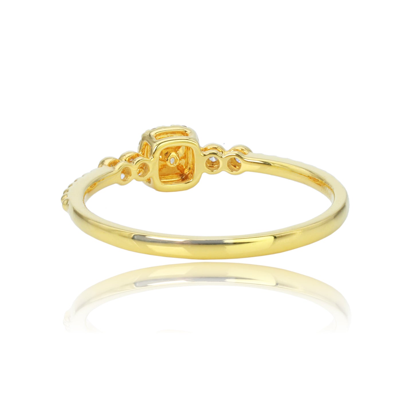 14k/18k gold 0.16 ctw yellow diamond & diamond ring