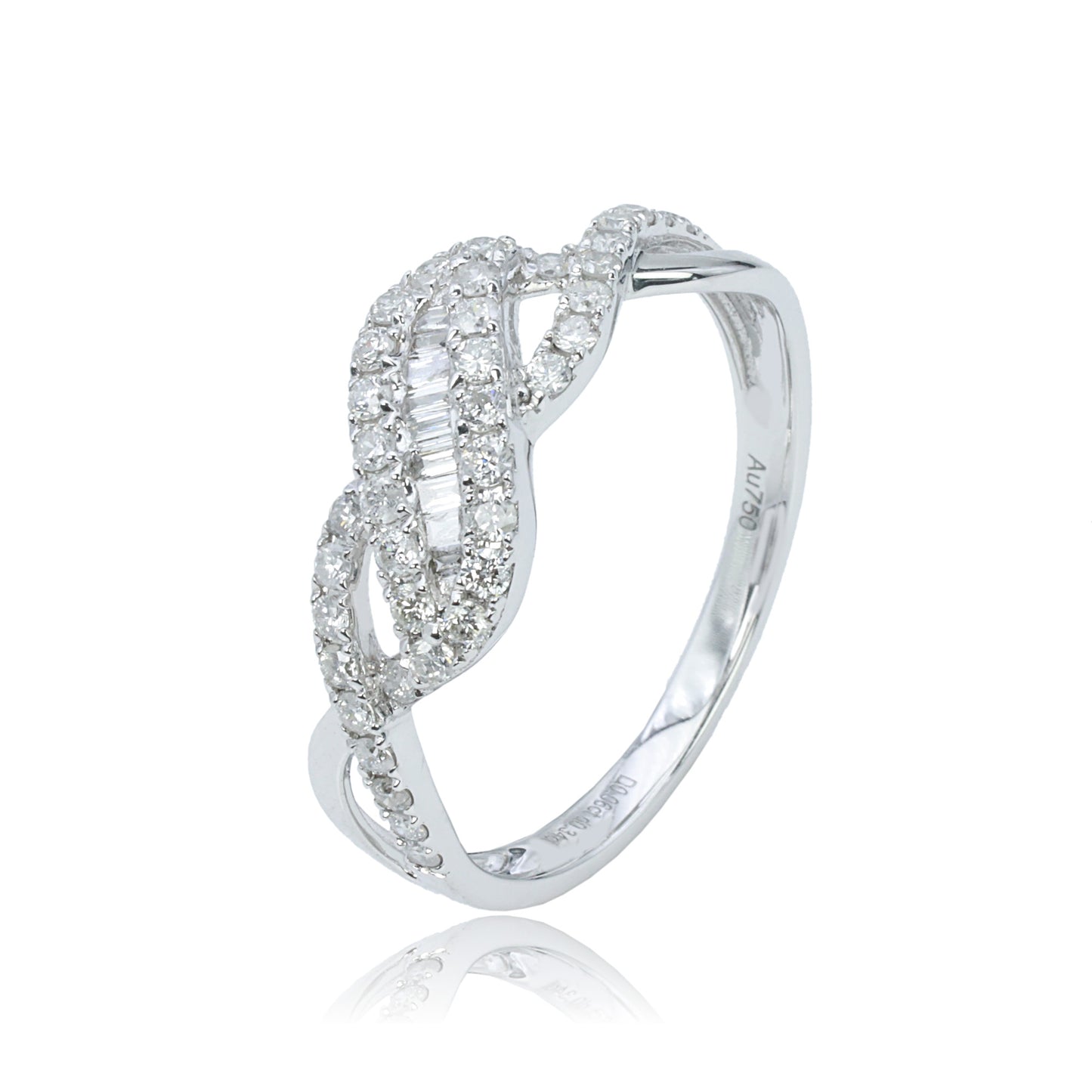 14k/18k white gold 0.38 ctw h vs diamond ring