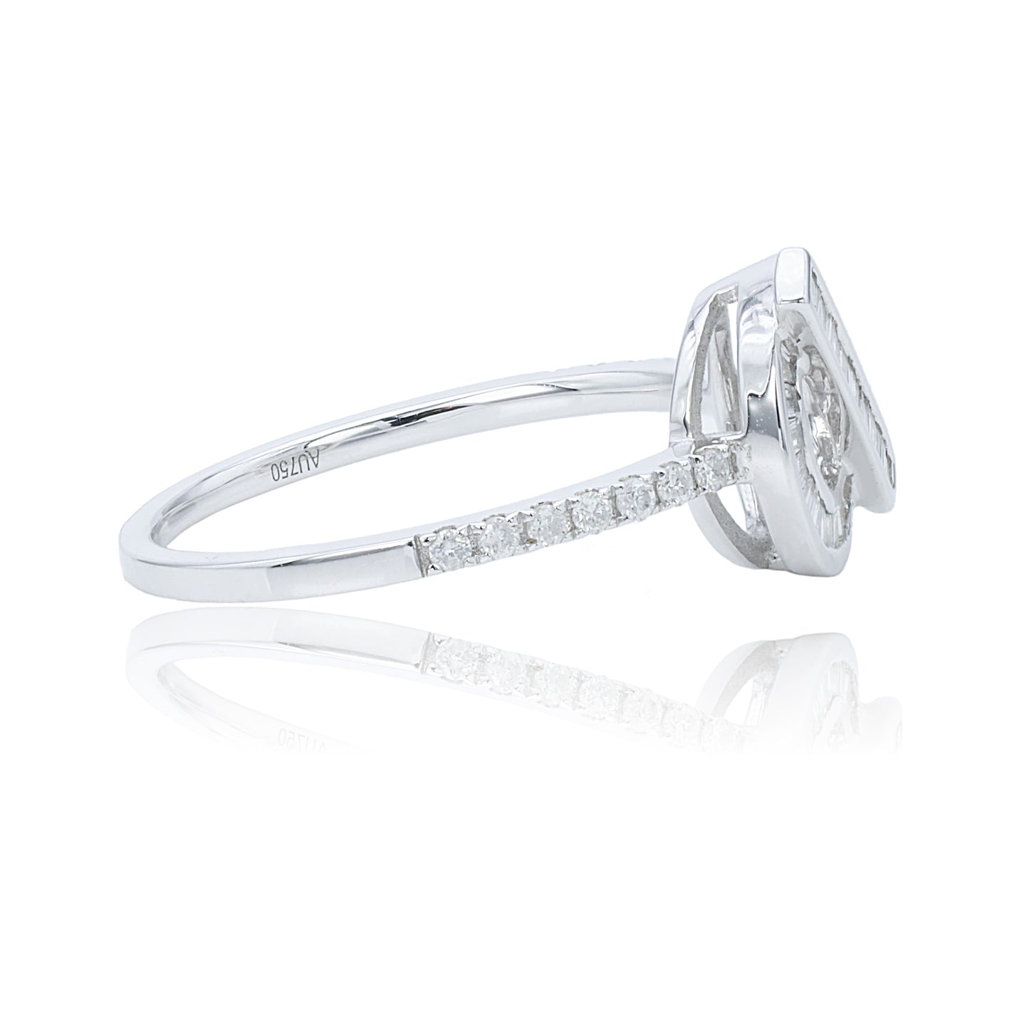 14k/18k white gold 0.19 ctw vs h diamond ring