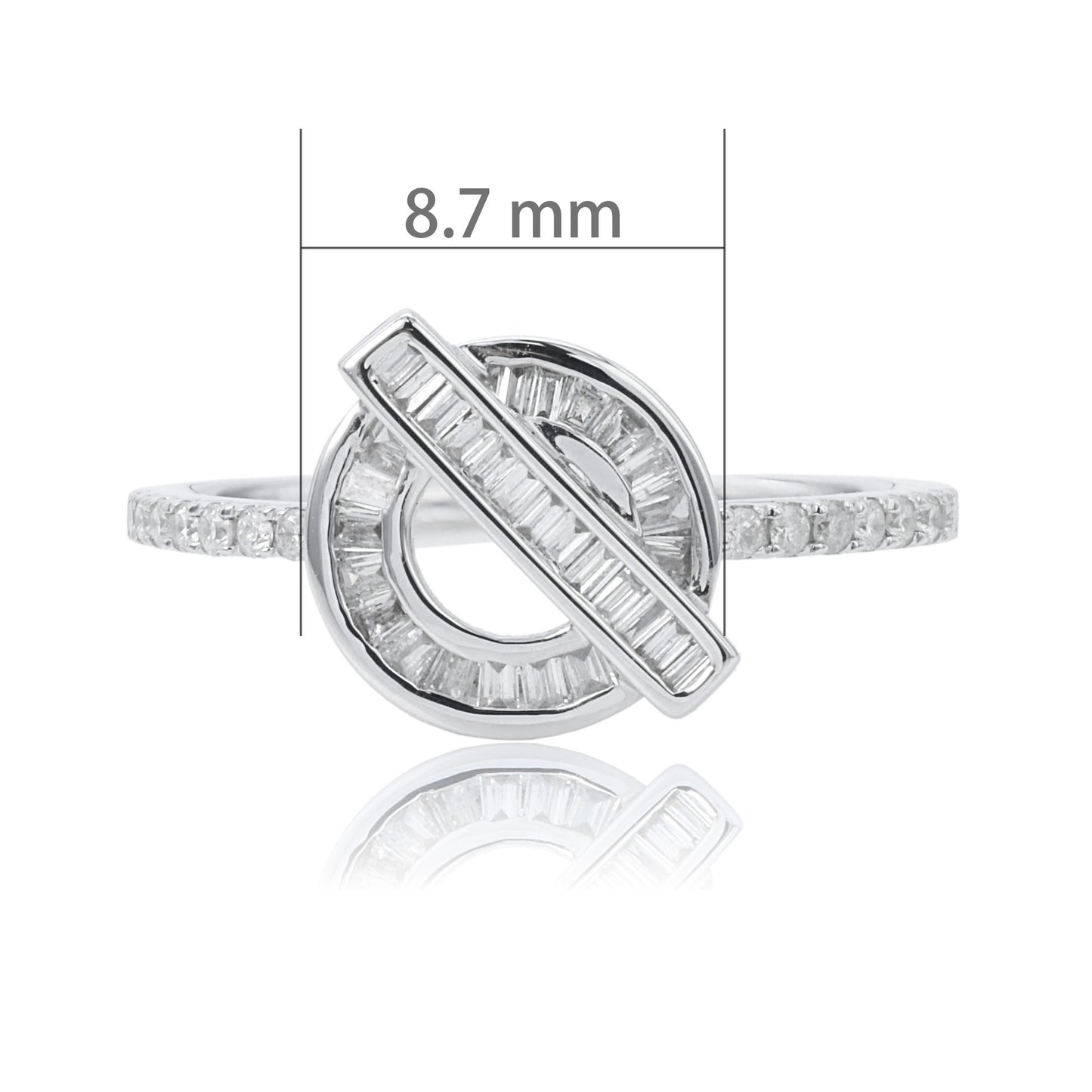 14k/18k white gold 0.19 ctw vs h diamond ring