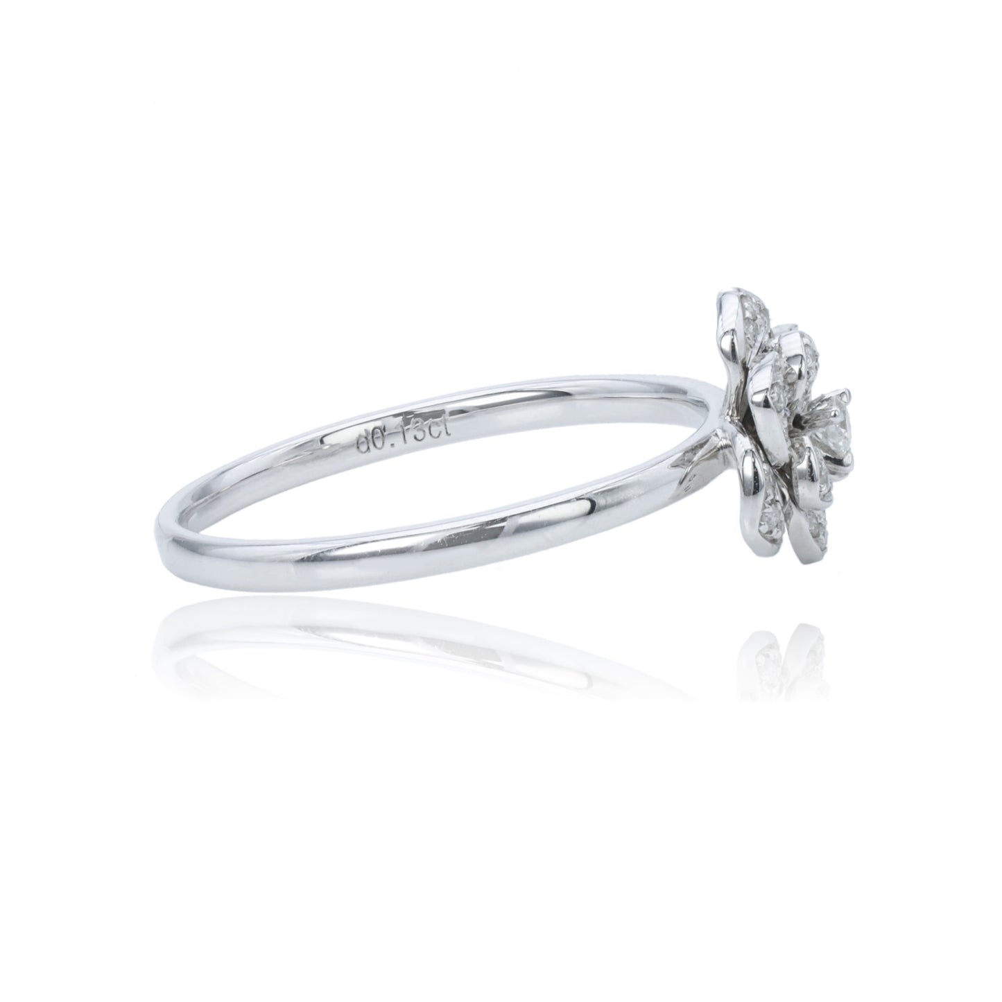 14k/18k white gold 0.16 ctw vs h diamond ring