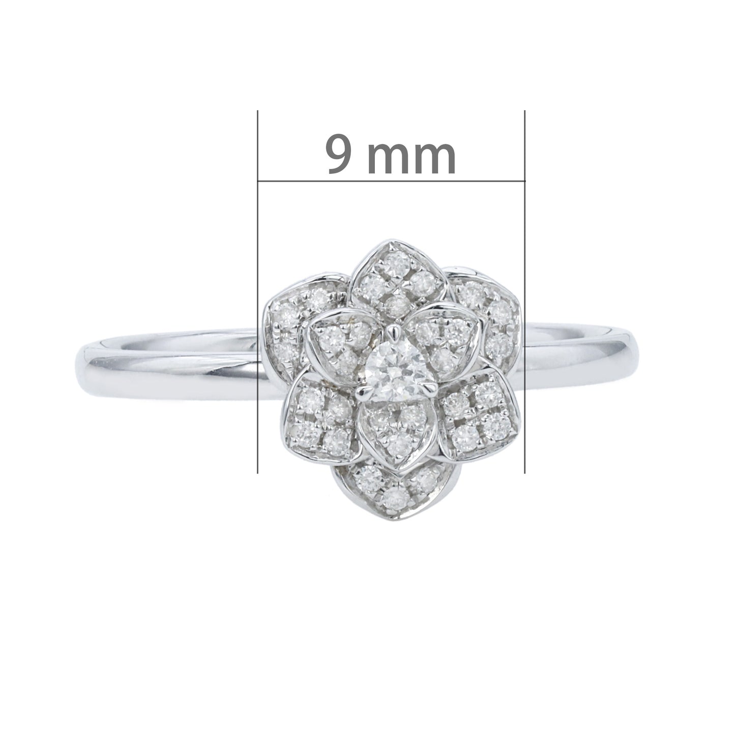 14k/18k white gold 0.16 ctw vs h diamond ring