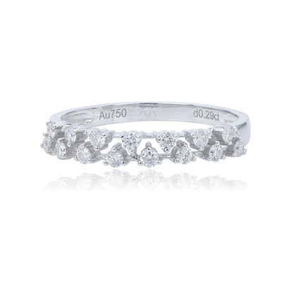 14K/18K WHITE GOLD 0.30 CTW VS H  DOUBLE ROW DIAMOND RING