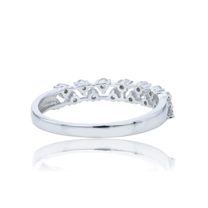 14K/18K WHITE GOLD 0.30 CTW VS H  DOUBLE ROW DIAMOND RING