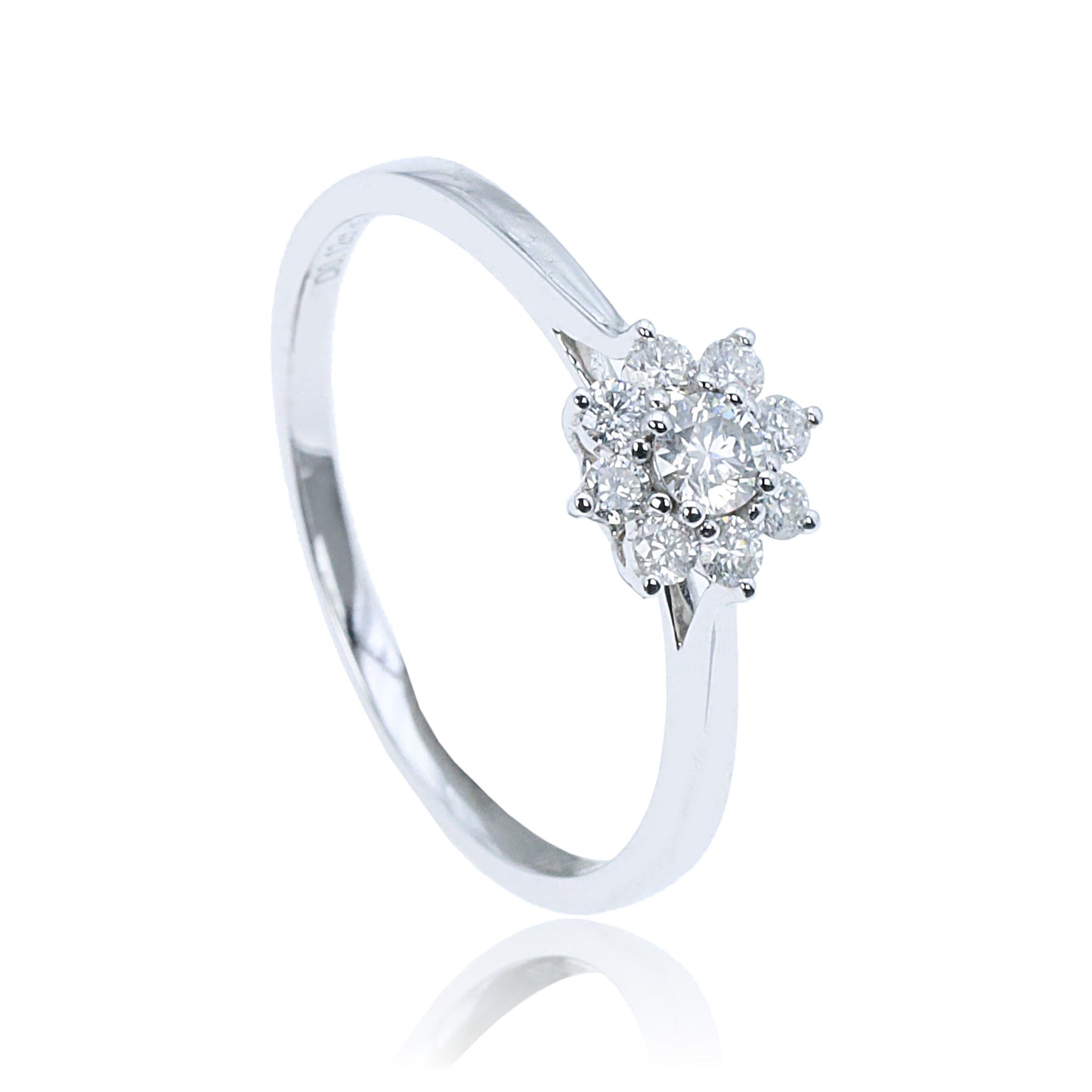 14k/18k white gold 0.21 ctw vs h diamond ring