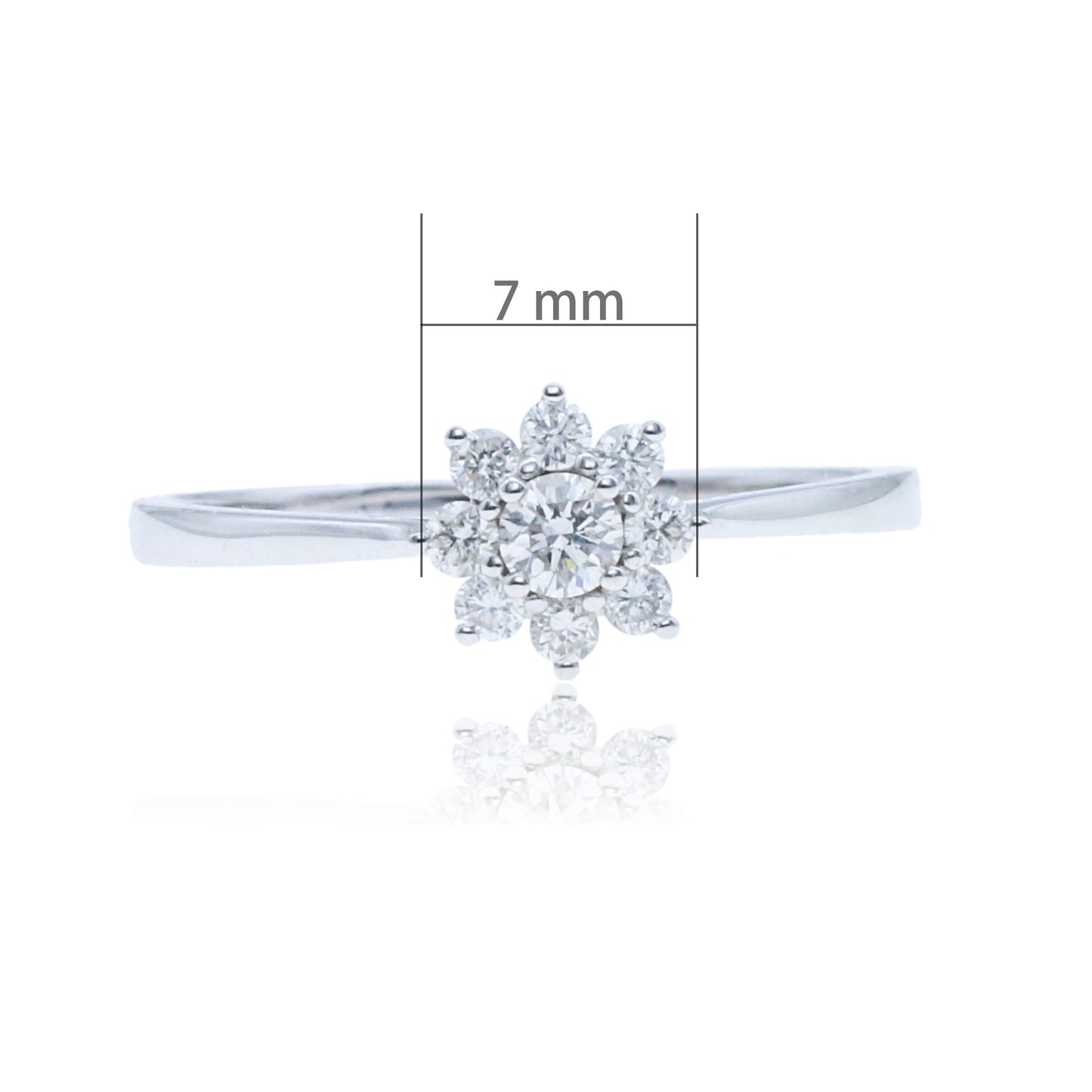 14k/18k white gold 0.21 ctw vs h diamond ring