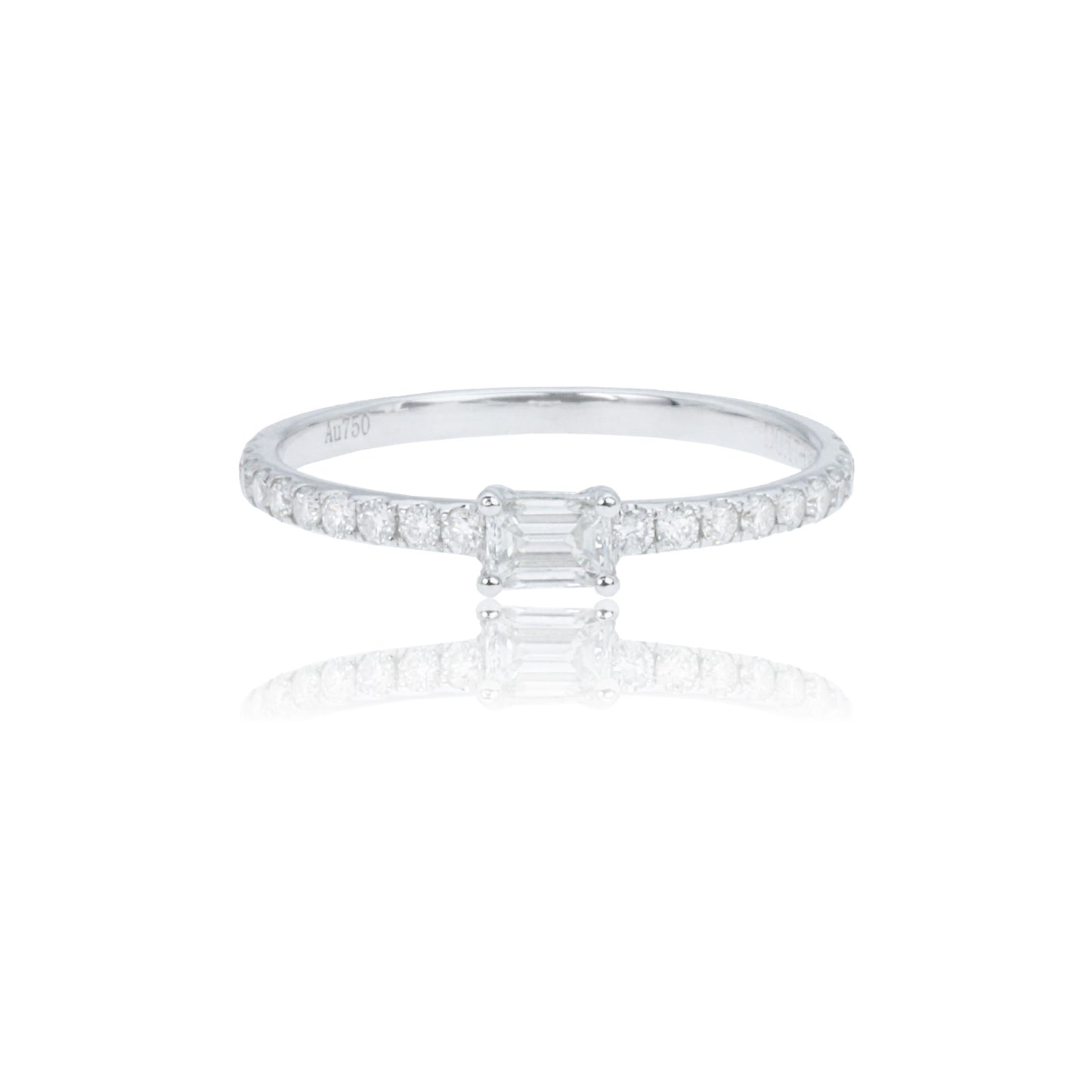 14k/18k white gold 0.37 ctw h diamond ring