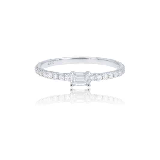 14K/18K WHITE GOLD 0.37 CTW H DIAMOND RING