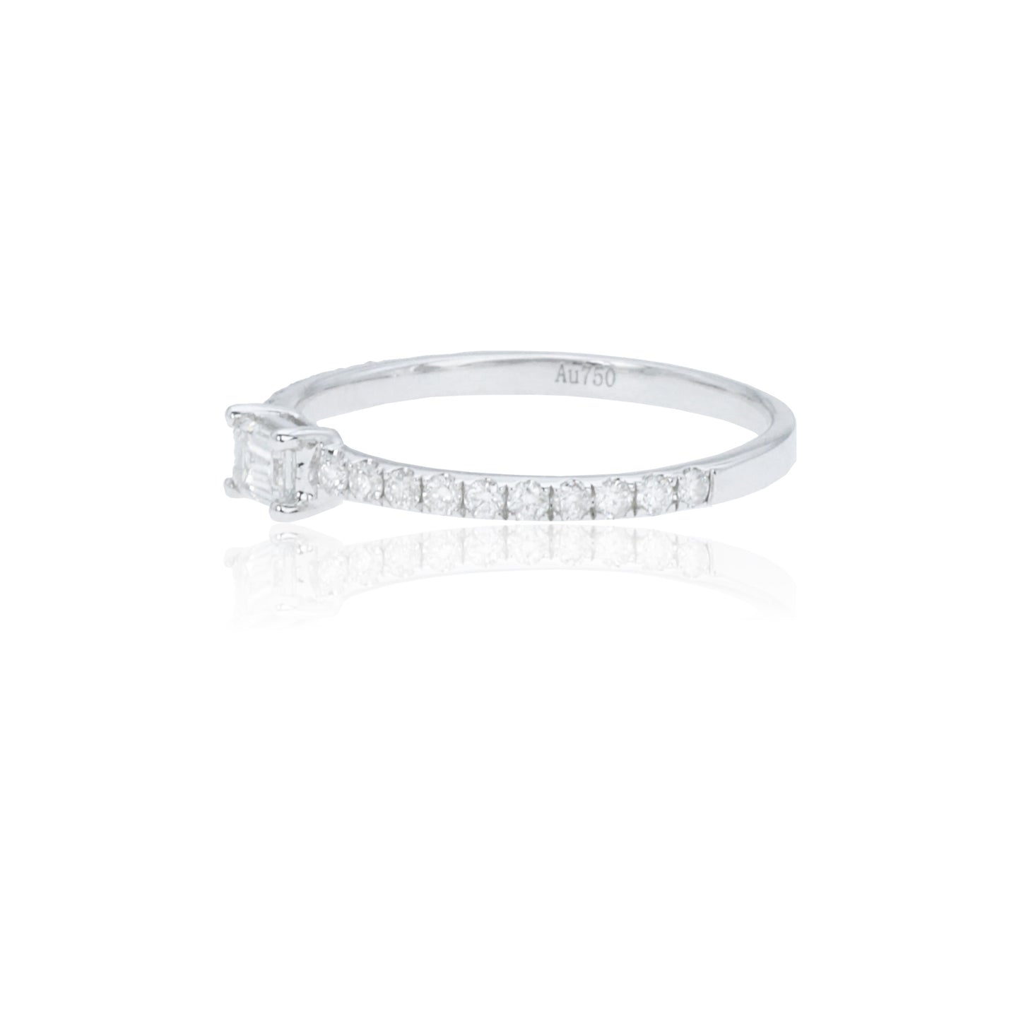 14k/18k white gold 0.37 ctw h diamond ring