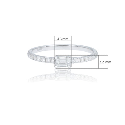 14K/18K WHITE GOLD 0.37 CTW H DIAMOND RING