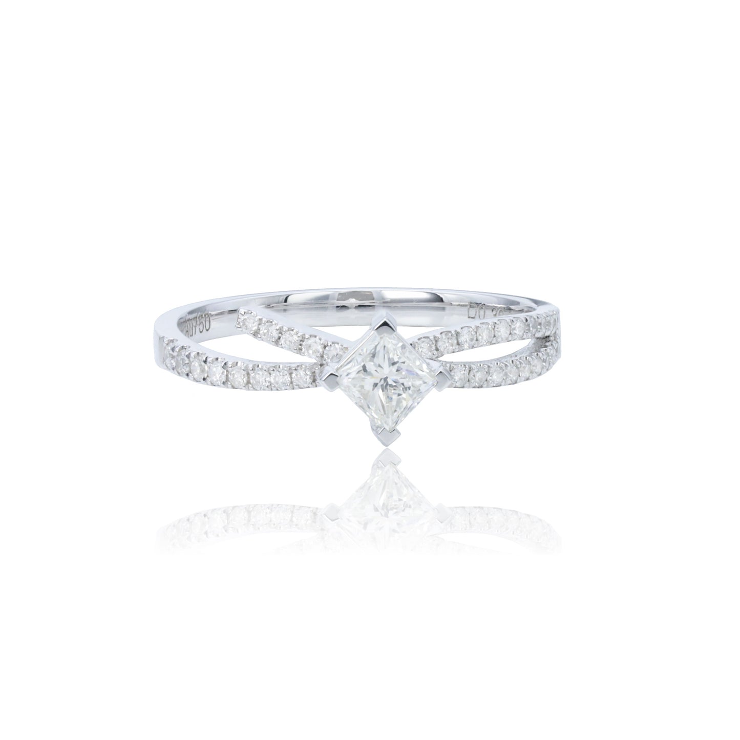 14k/18k white gold 0.44 ctw h vs diamond ring