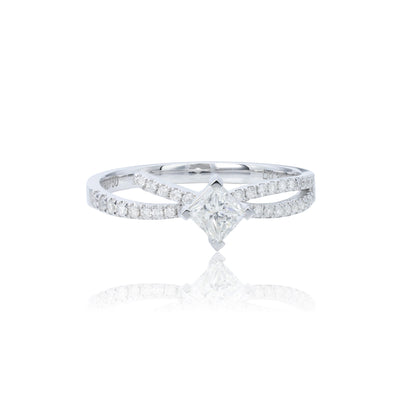 14K/18K WHITE GOLD 0.44 CTW H VS DIAMOND RING