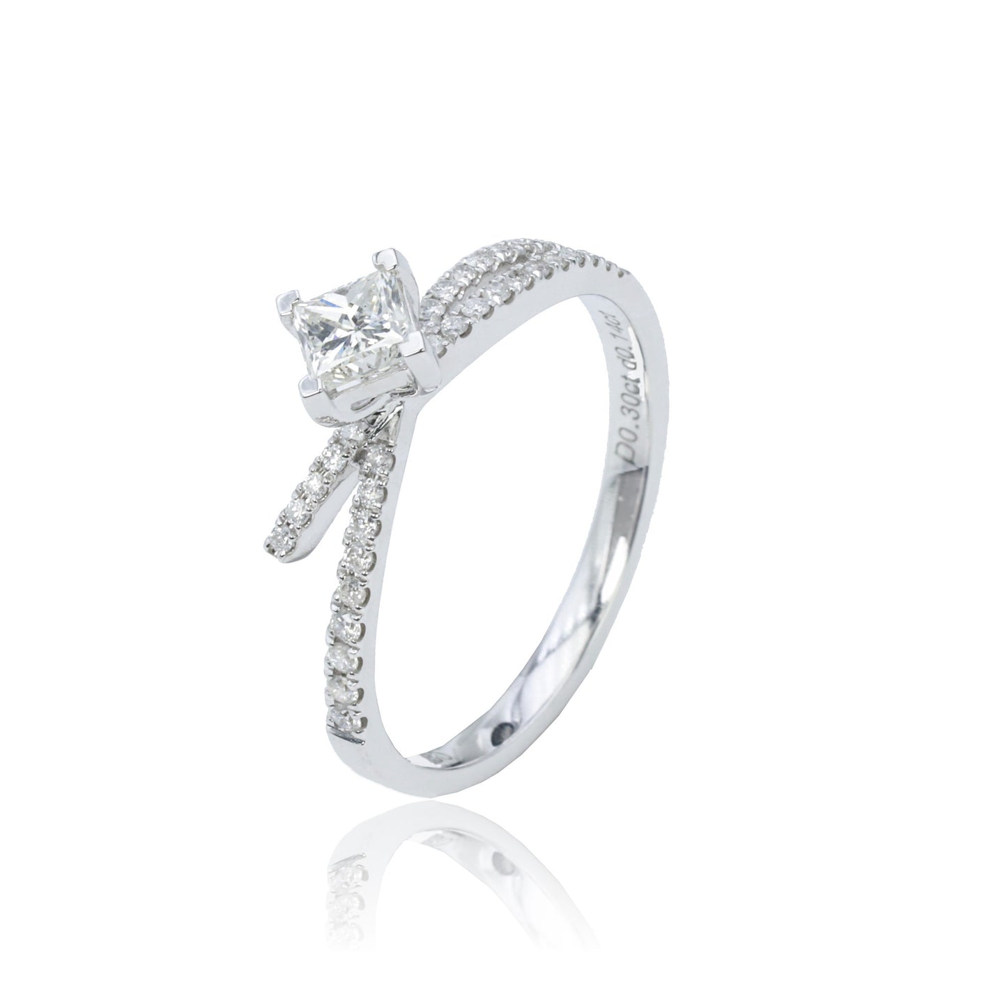 14k/18k white gold 0.44 ctw h vs diamond ring