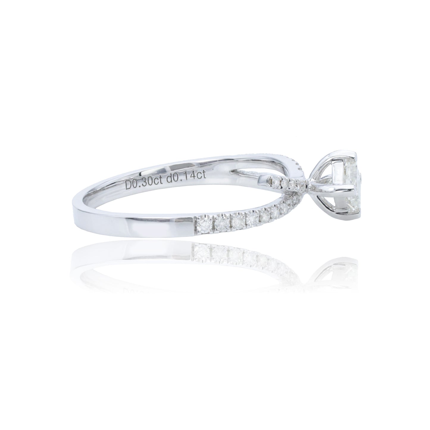 14k/18k white gold 0.44 ctw h vs diamond ring