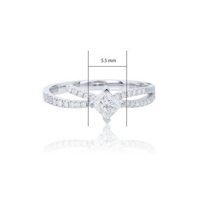 14K/18K WHITE GOLD 0.44 CTW H VS DIAMOND RING