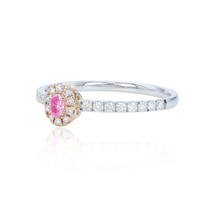 14K/18K GOLD 0.32 CTW FANCY PINK DIAMOND & DIAMOND RING