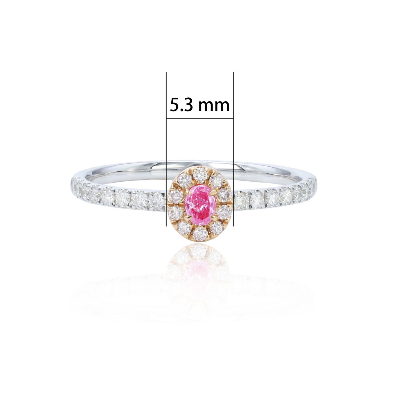 14k/18k gold 0.32 ctw fancy pink diamond & diamond ring