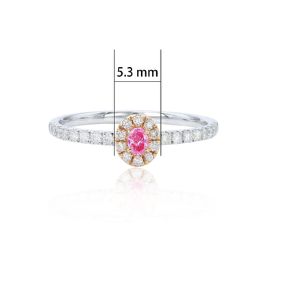 14K/18K GOLD 0.32 CTW FANCY PINK DIAMOND & DIAMOND RING