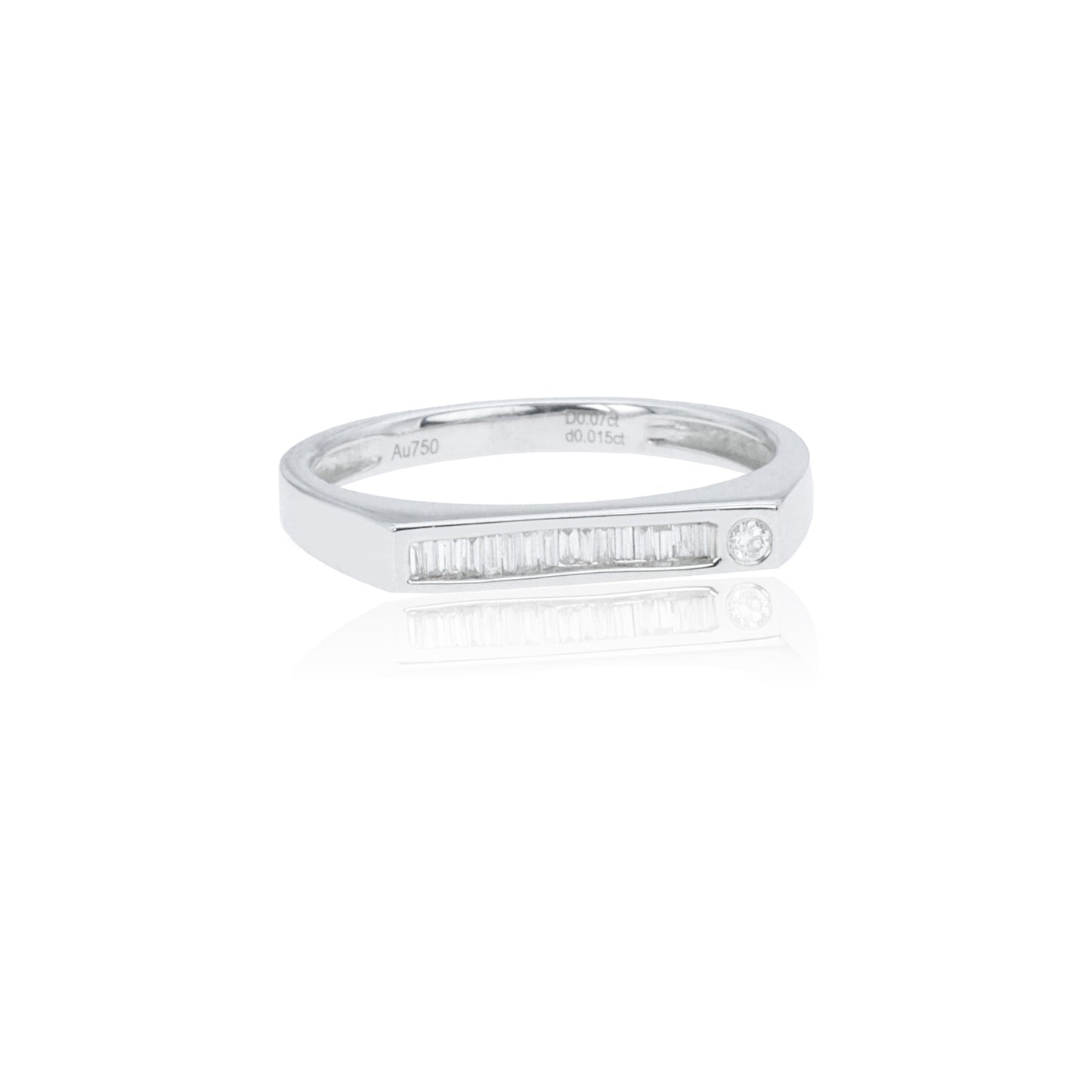 14k/18k white gold 0.09 ctw natural h vs diamond ring