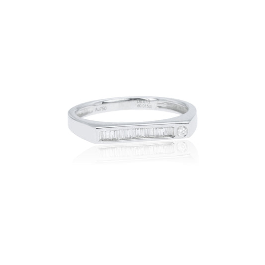 14K/18K WHITE GOLD 0.09 CTW NATURAL H VS DIAMOND RING