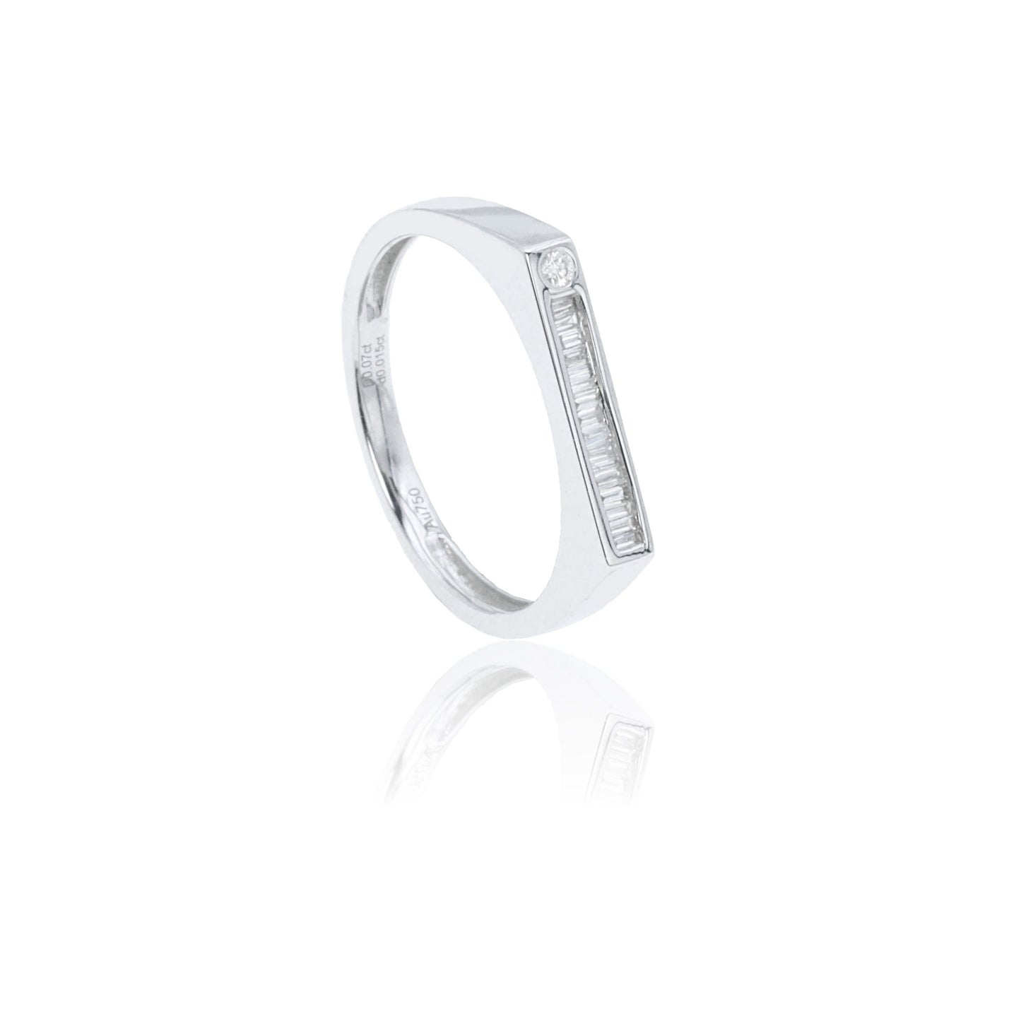 14k/18k white gold 0.09 ctw natural h vs diamond ring