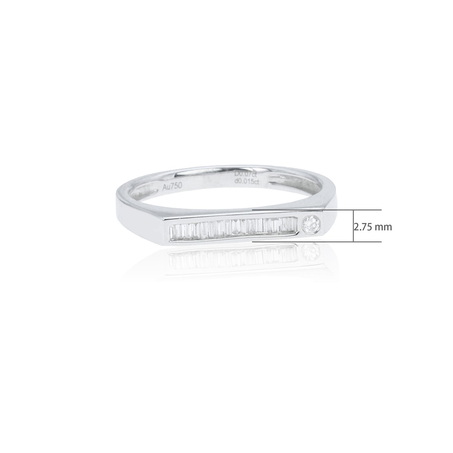 14k/18k white gold 0.09 ctw natural h vs diamond ring