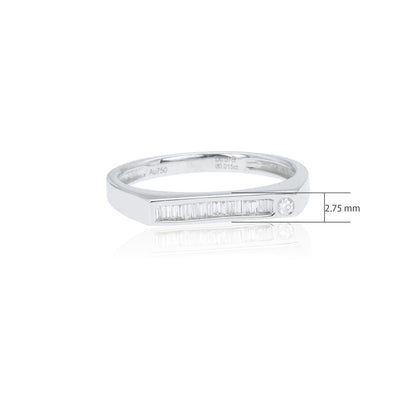 14K/18K WHITE GOLD 0.09 CTW NATURAL H VS DIAMOND RING