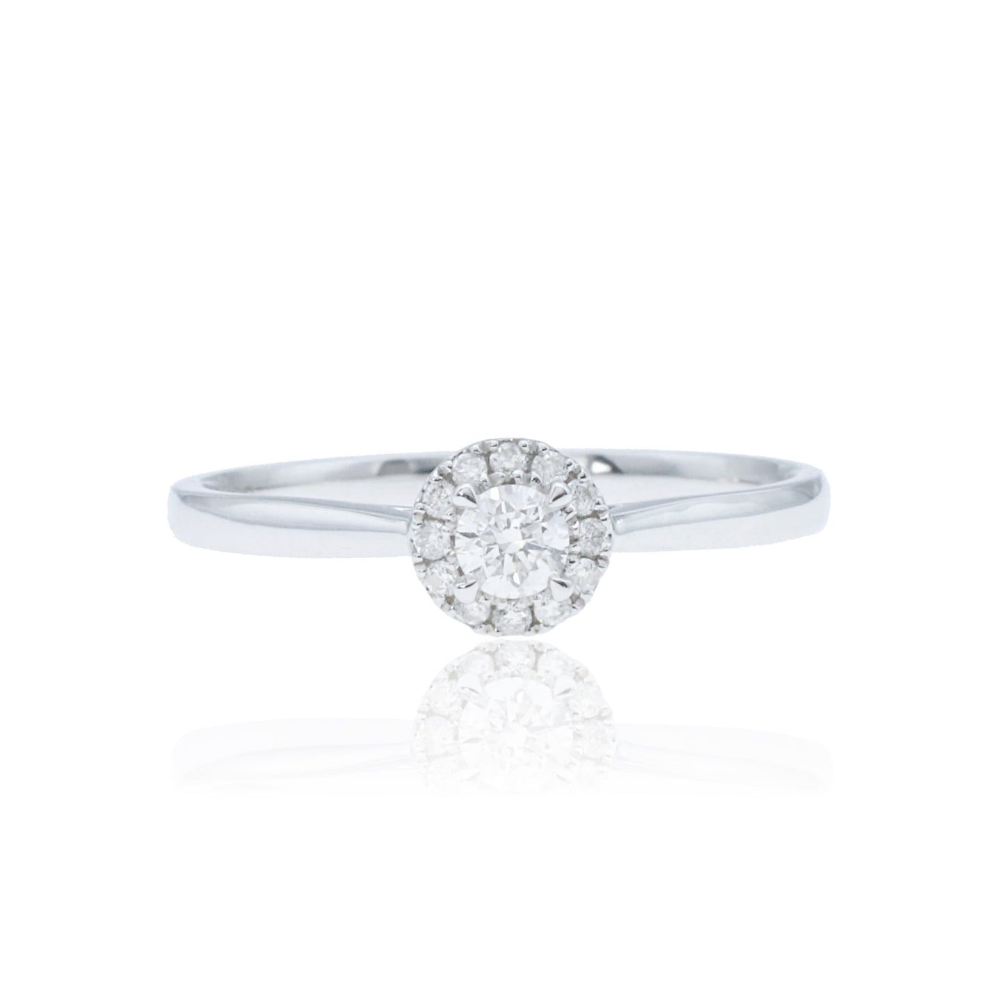 14k/18k white gold 0.22 ctw h vs diamond ring