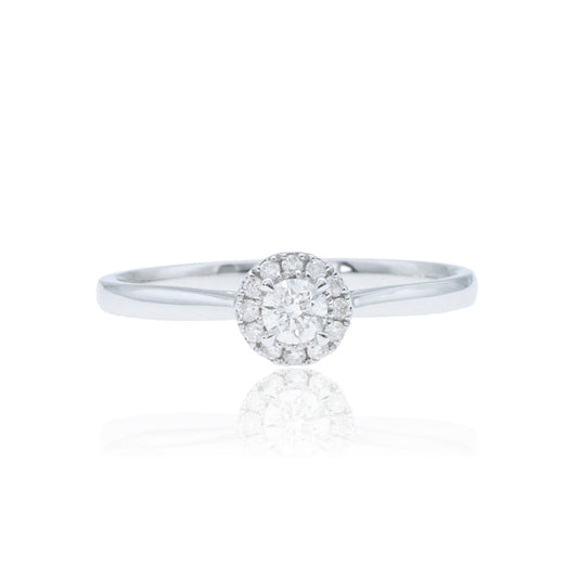 14K/18K WHITE GOLD 0.22 CTW H VS DIAMOND RING