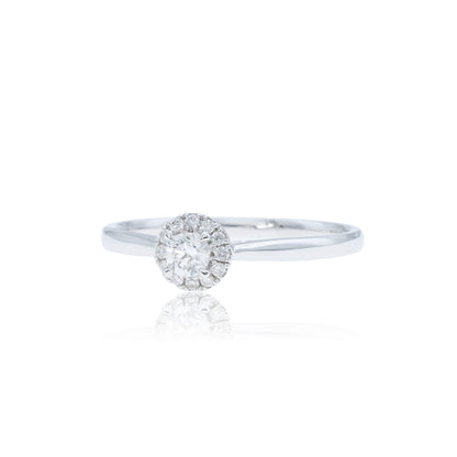 14K/18K WHITE GOLD 0.22 CTW H VS DIAMOND RING