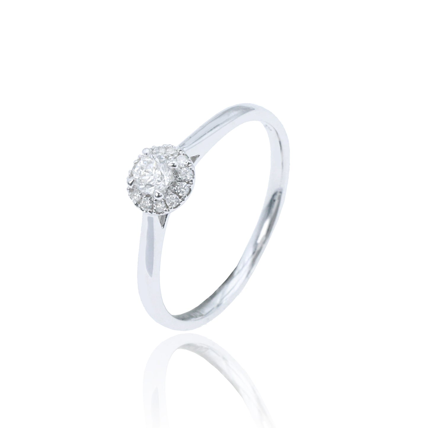 14k/18k white gold 0.22 ctw h vs diamond ring