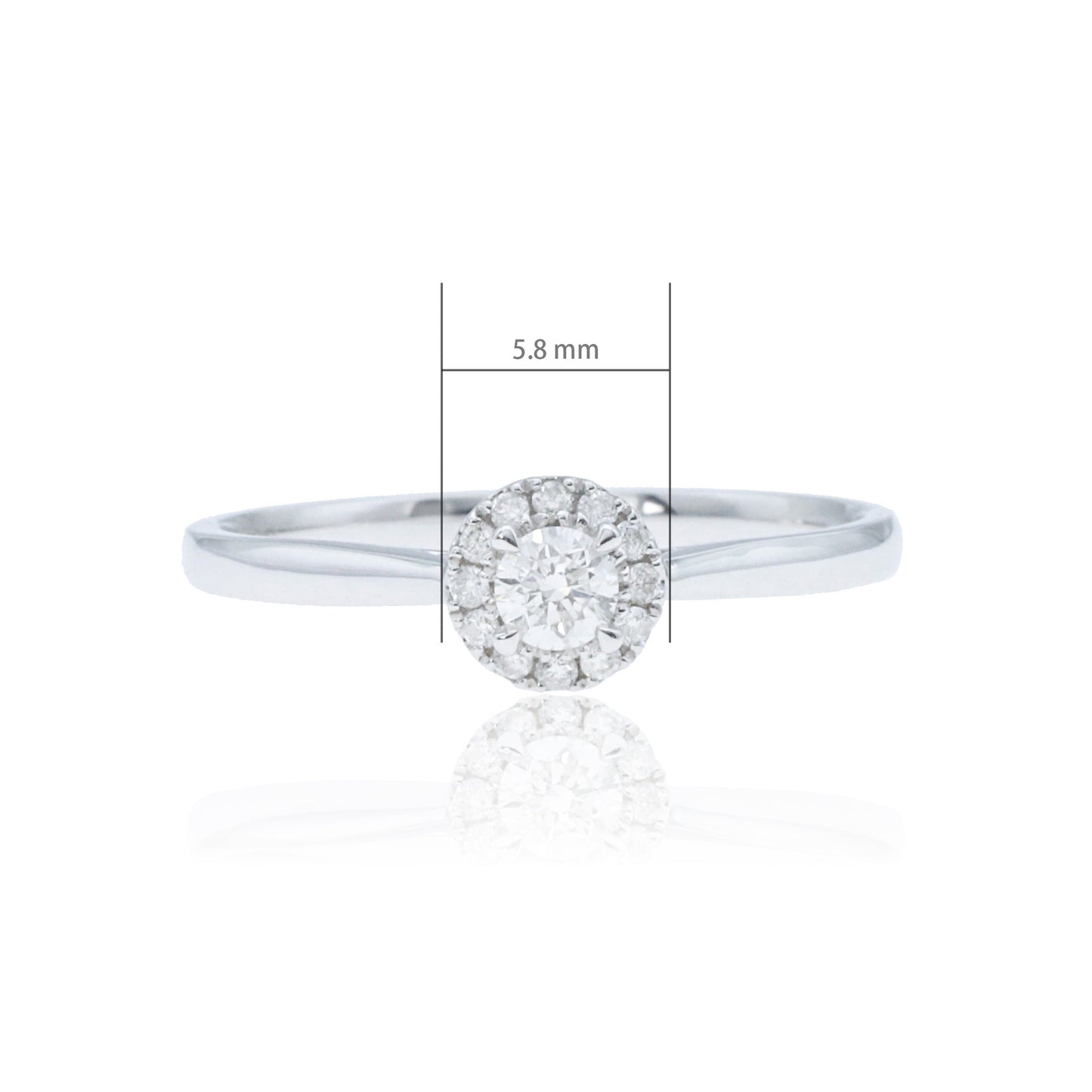 14k/18k white gold 0.22 ctw h vs diamond ring