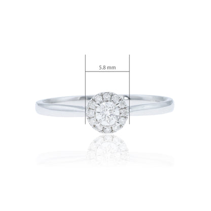 14K/18K WHITE GOLD 0.22 CTW H VS DIAMOND RING