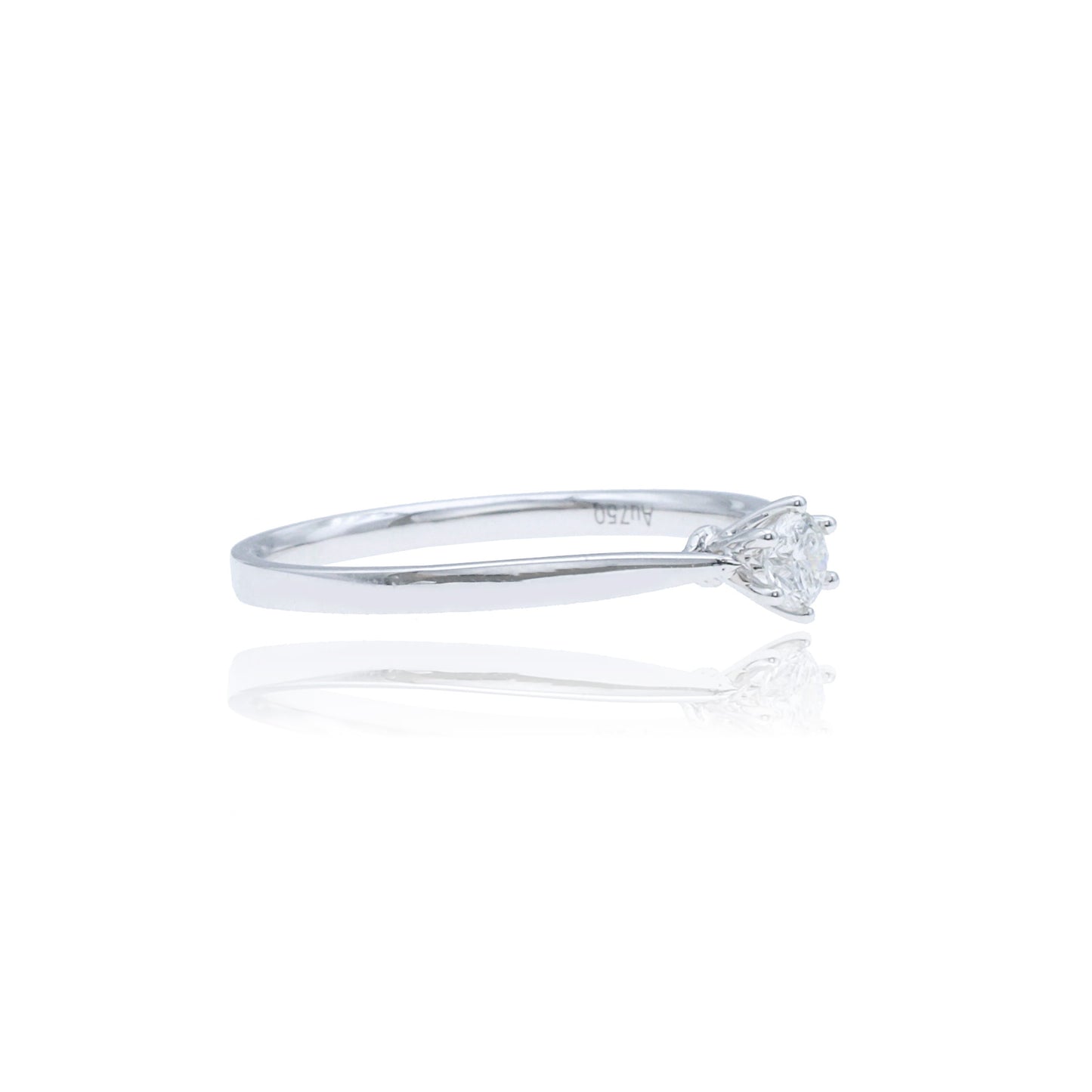 14k/18k white gold 0.18 ctw h vs diamond ring