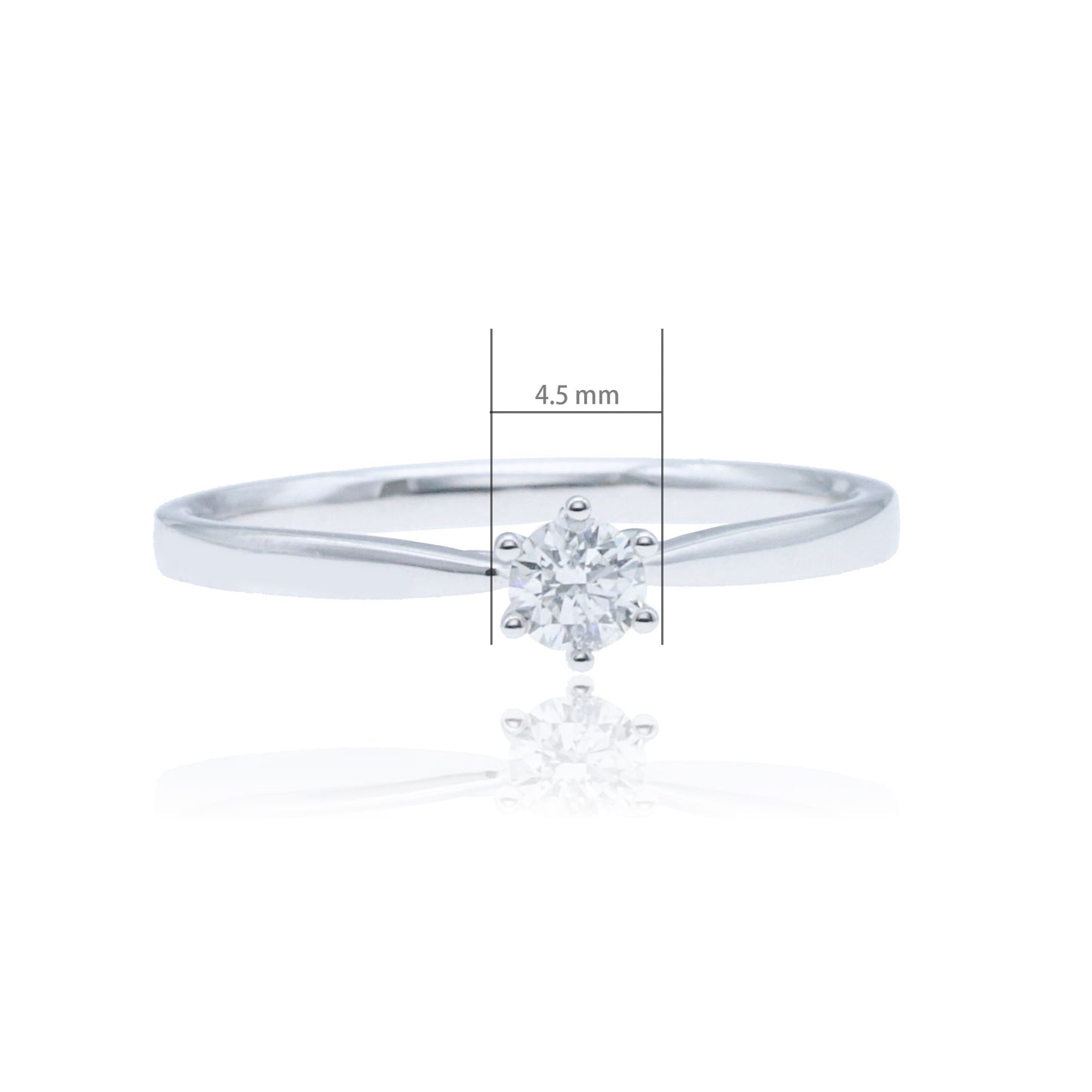 14k/18k white gold 0.18 ctw h vs diamond ring