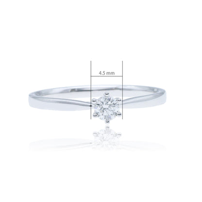 14K/18K WHITE GOLD 0.18 CTW H VS DIAMOND RING