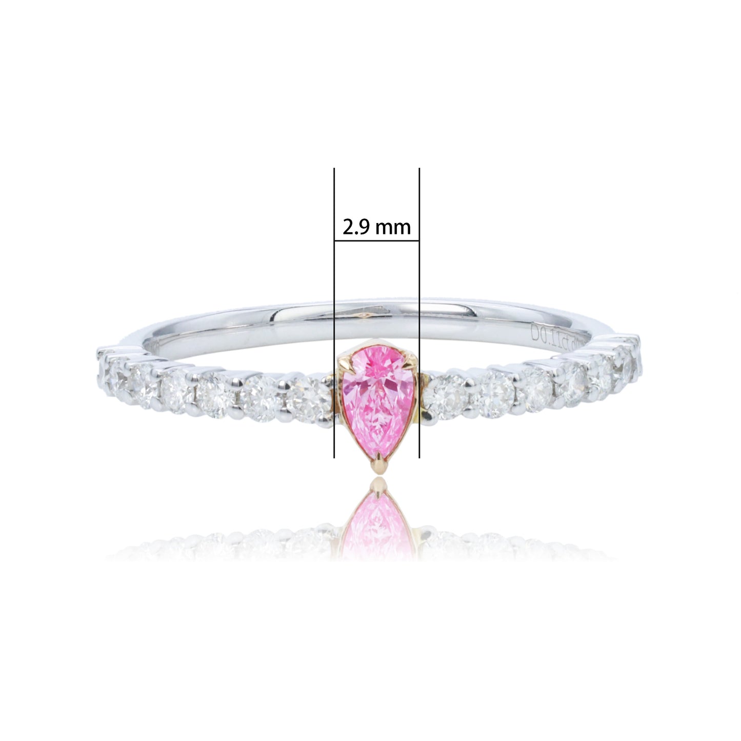 14k/18k white gold 0.38 ctw fancy pink diamond & diamond ring