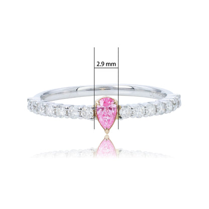 14K/18K WHITE GOLD 0.38 CTW FANCY PINK DIAMOND & DIAMOND RING