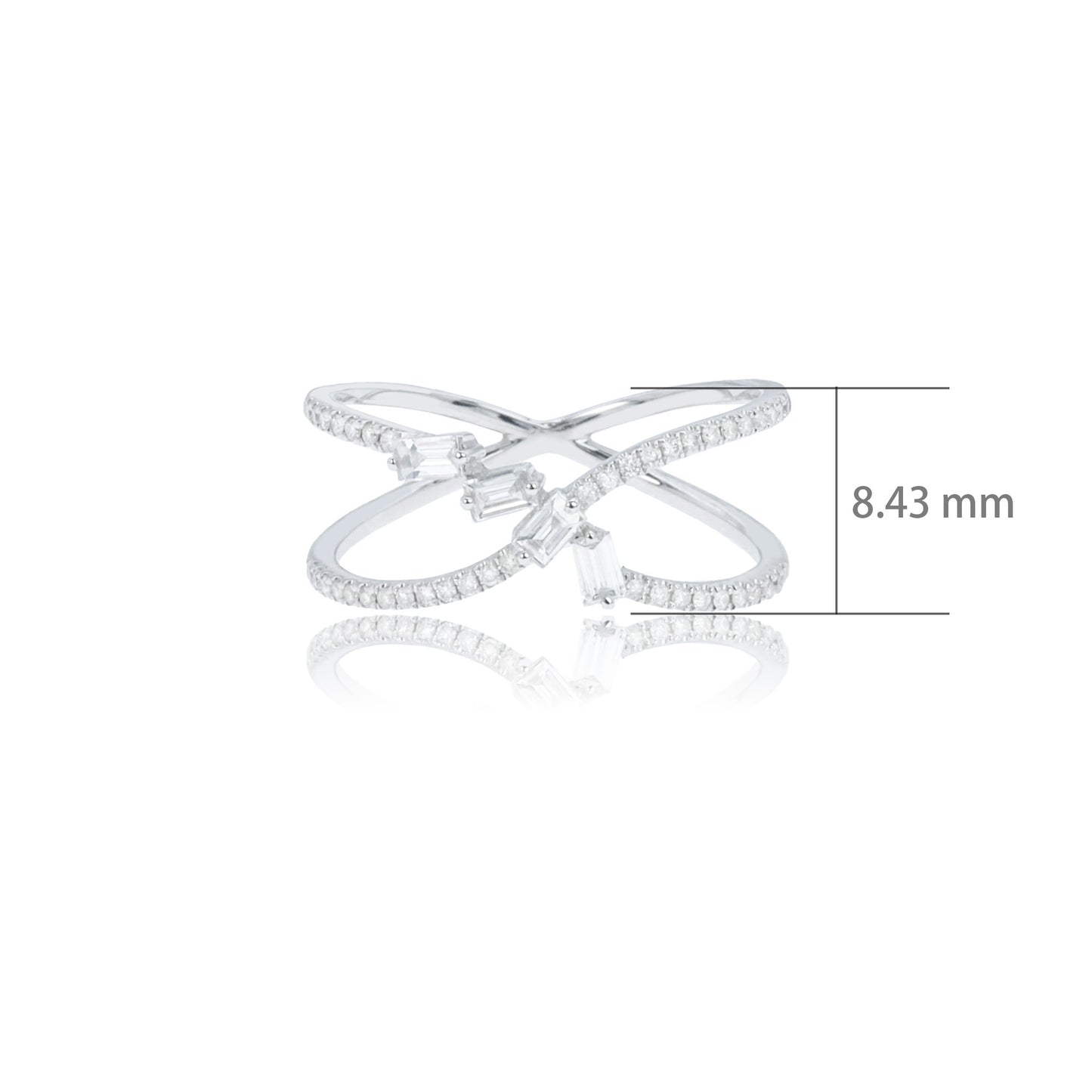 14k white gold 0.36 ctw h vs diamond ring