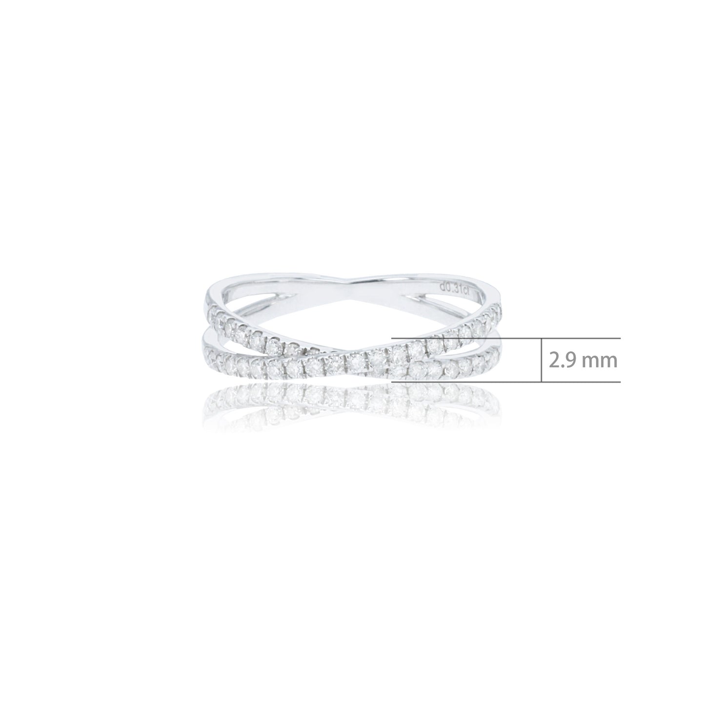 14k/18k white gold 0.31 ctw h vs diamond ring