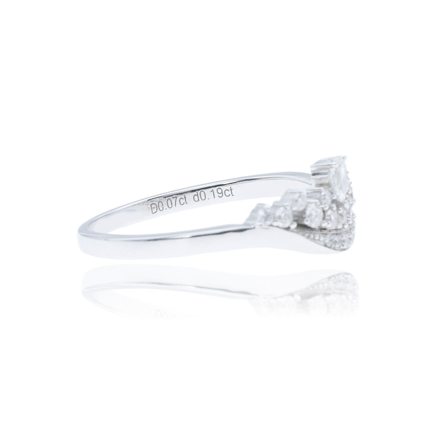 14k/18k white gold 0.26 ctw vs h diamond ring