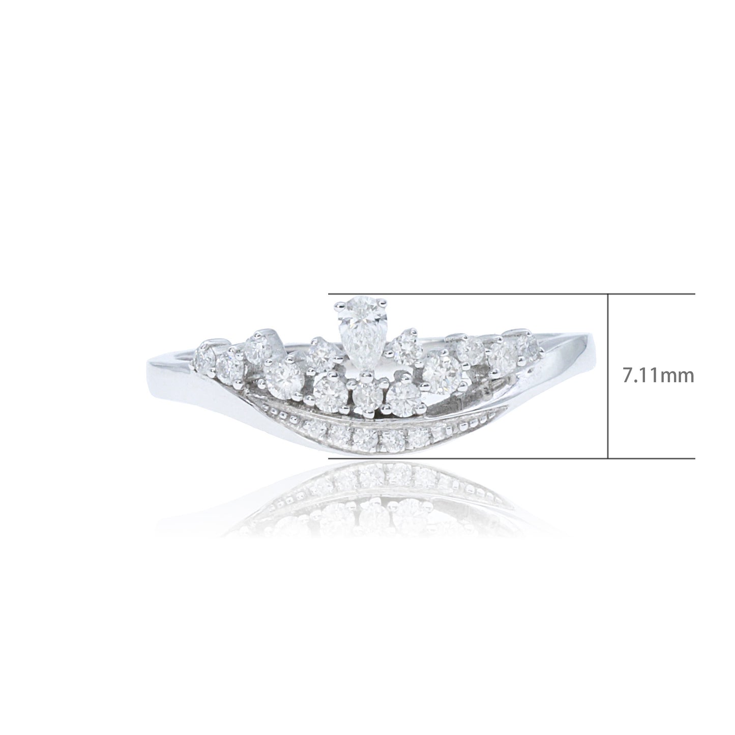 14k/18k white gold 0.26 ctw vs h diamond ring