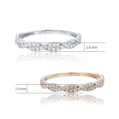 14K/18K WHITE GOLD ROSE GOLD 0.23 CTW VS H DIAMOND RING