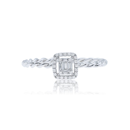 14K/18K WHITE GOLD 0.11 CTW H VS DIAMOND RING